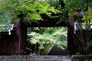 日本、京都市、嵐山。法輪寺参道。２０２１年８月２３日。