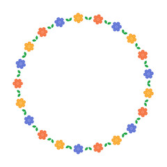 알록달록 꽃 프레임 동그라미