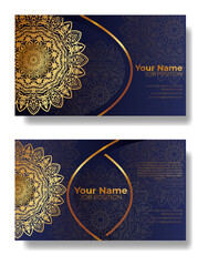 Card business with Mandala design