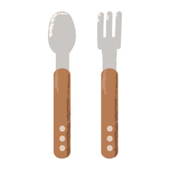 Kitchen cutlery spoon and fork for dinner