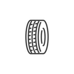 Wheel tyre line icon © alekseyvanin