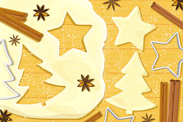 Christmas baking gingerbread cookies