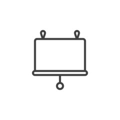 Projector screen line icon