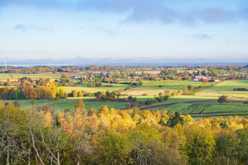 Fototapeta na wymiar Beautiful rural landscape view with autumn colors