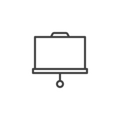 Presentation screen line icon