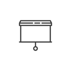 Blank presentation screen line icon