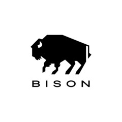 buffalo bison simple minimal logo vector icon illustration © gaga vastard