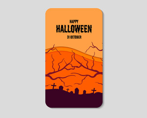 Happy Halloween Graveyard Phone Concept