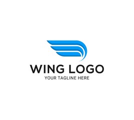 Abstract modern wing logo