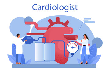 Cardiologist concept. Idea of heart care and medical diagnostic