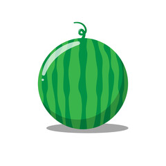 Watermelon vector illustration in flat design isolated on white background.