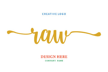 RAW lettering logo is simple, easy to understand and authoritative