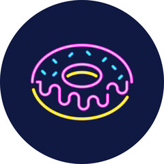 donut neon icon