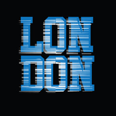 LONDON, illustration typography. perfect for t shirt design