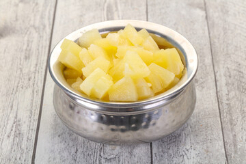 Marinated pineapple pieces