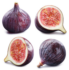 Collection fig isolated on the white background