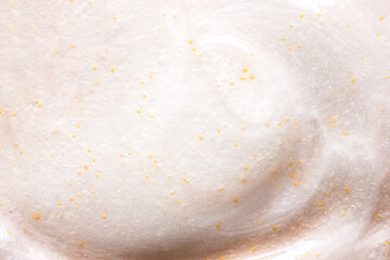 The texture of a scrub or shower gel.
