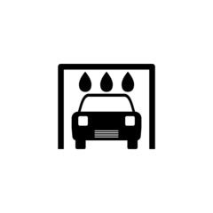 Car wash shop or car care icon isolated on white background