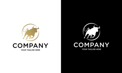 Bull logo vector illustration design, creative and simple design, can uses as logo and template for company.