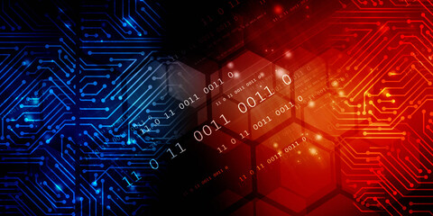 2d illustration abstract digital binary data on computer screen
