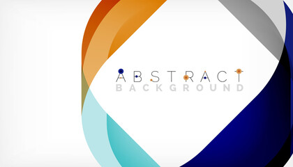 Abstract square shape with overlapping waves, minimal geometric background. Vector Illustration For Wallpaper, Banner, Background, Landing Page