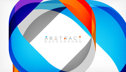 Abstract square shape with overlapping waves, minimal geometric background. Vector Illustration For Wallpaper, Banner, Background, Landing Page