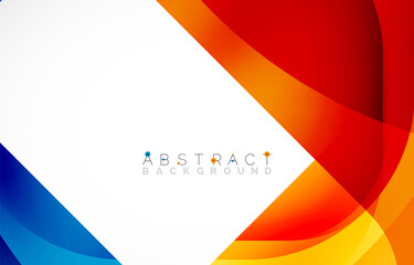 Minimal background. Abstract square shape with round corners created with wavy forms. Vector Illustration For Wallpaper, Banner, Background, Landing Page