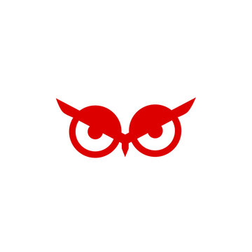 owl eye flat icon design illustration