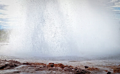 Eruption of Strokkur Geyser, Iceland