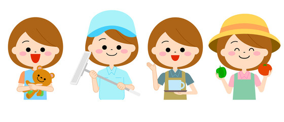 動きのあるいろいろな職業