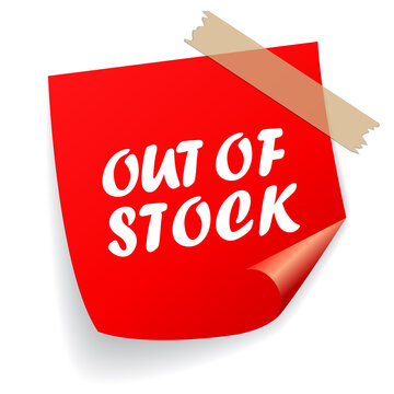 Out of stock vector sticker