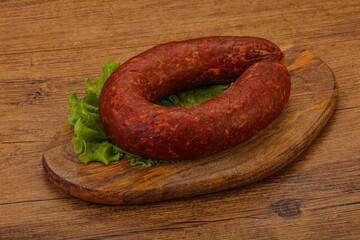 Krakowska sausage over the board