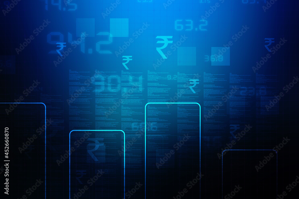 Poster 2d digital abstract business networking background