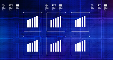 2d rendering Stock market online business concept. business Graph 