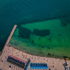 Beach of Black Sea. Odessa, Ukraine.