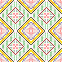 Abstract native thai seamless pattern set