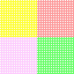 checkered pattern on a white background Sweet seamless pattern in pink, red, yellow and green tones.