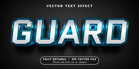 Text effects 3d guard, editable text style
