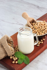 Soy Milk is a Beverage Made From Soy Bean, Called Milk Because it is Yellowish White Similar to Milk. Healthy Alternative for Non-Dairy Milk. In Indonesia also Called Sari Dele/Susu Dele/Susu Kedelai