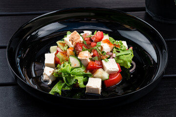 Paneer Vegetable Salad Recipe is a Low Carb Diet Food From India Made With Cottage Cheese Cubes...