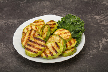 Vegan cuisine Grilled zucchini slices