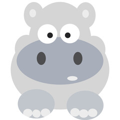 hippopotamus, illustration, icon, logo , symbol, web