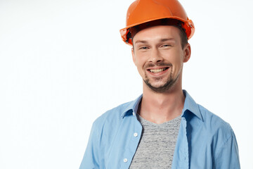 male builders blueprints builder isolated background