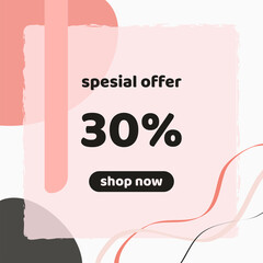 Abstract background. Modern design template in minimal style. Stylish cover for beauty presentation, branding design. Vector illustration