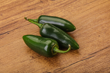 Green raw jalapeno peper heap