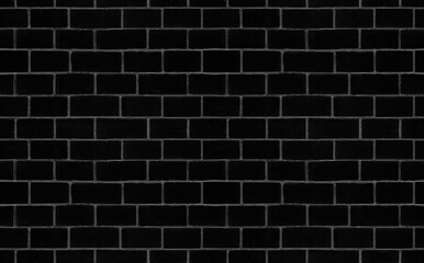 Fototapeta na wymiar Vintage rustic seamless pattern with black brick wall seamless black backdrop. Old concrete wall texture background.