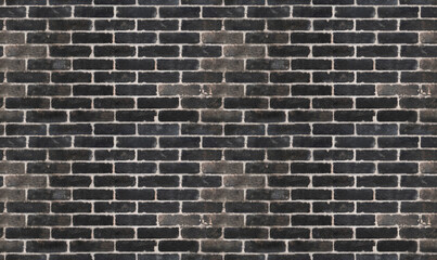 Plakat Seamless brick wall concrete texture. Weathered brick wall texture. Old brick wall exterior.
