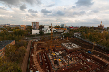 construction of a new apartment building