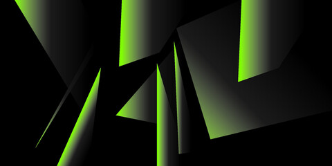 Abstract green black triangle background for minimal  Layout vector template 