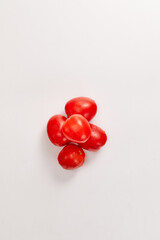 Naklejka na ściany i meble Tomato on white background. Topview, flatlay. Vegetable 